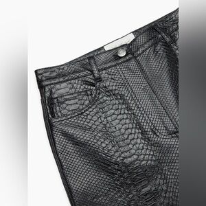 Aritzia Wilfred The Melina Pant - Faux Snakeskin Leather Wide Leg Pant